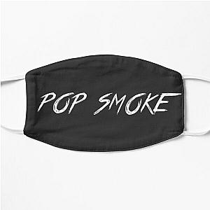 Pop Smoke Face Masks - Pop Smoke Logo WHITE Flat Mask