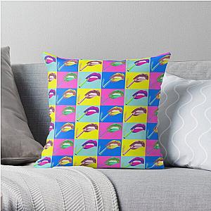 Pop Smoke Pillows - Pop Art Sexy Lips Smoking a Cigarette - Warhol Style Throw Pillow