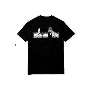 Pop Smoke x Vlone Hawk Em' Tee Black Official Merch