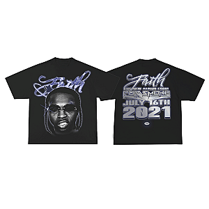 Pop Smoke - Faith Album Tee - Black Official Merch