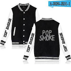 Rapper Pop Smoke Jacket - Printed Baseball Casual Jackets