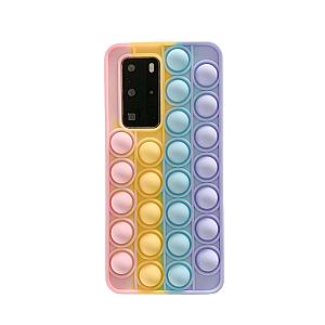 Multi Color Silicone Phone Case For Huawei Simple Dimple Fidget Toy Pop It Accessories