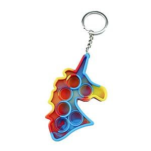 Unicorn Keychain Simple Dimple Fidget Toy Pop It Accessories