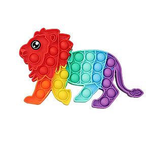 Rainbow Lion Simple Dimple Fidget Toy Pop It Animals