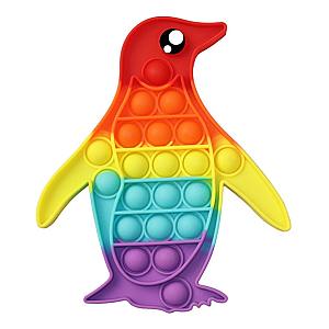 Rainbow Penguin Simple Dimple Fidget Toy Pop It Animals