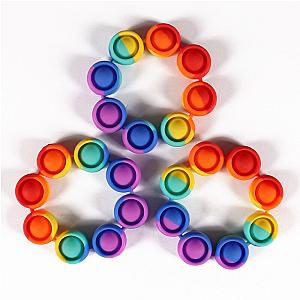 Rainbow Bracelet Simple Dimple Fidget Toy Pop It Shapes