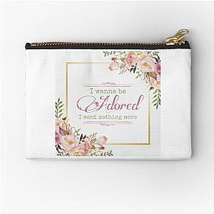 Poppy Adored Lyric Print Zipper Pouch