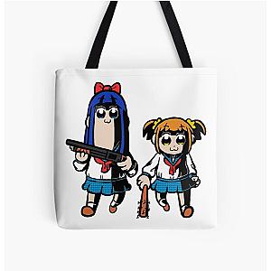 Pop Team Epic Popuko & Pipimi All Over Print Tote Bag