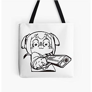 Pop Team Epic Popuko Gun All Over Print Tote Bag