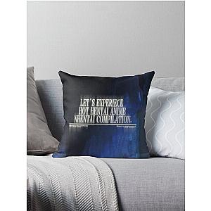 "Let's experience hot hentai anime nhentai compilation" Porter Robinson Ghost Voices style Throw Pillow