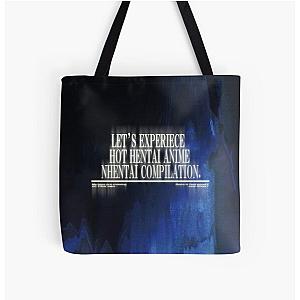 "Let's experience hot hentai anime nhentai compilation" Porter Robinson Ghost Voices style All Over Print Tote Bag