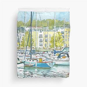 Portishead Marina Duvet Cover