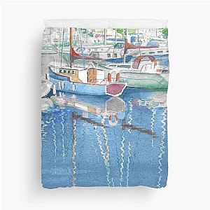 Portishead Marina reflections Duvet Cover