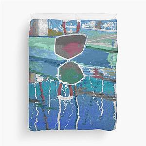 Portishead Marina reflections 2 Duvet Cover