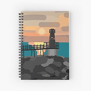 Battery Point Portishead Lighthouse with a sunrise background Spiral Notebook