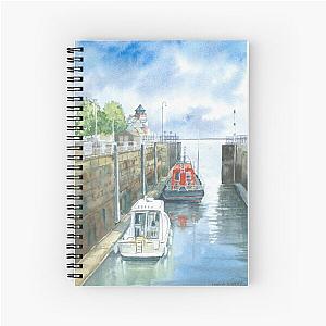 Leaving Portishead Marina Spiral Notebook