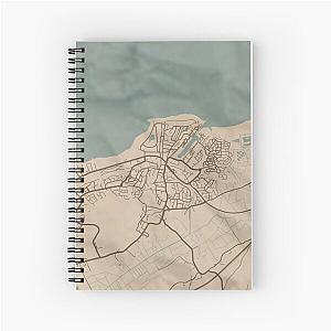 Portishead Sepia Map Spiral Notebook