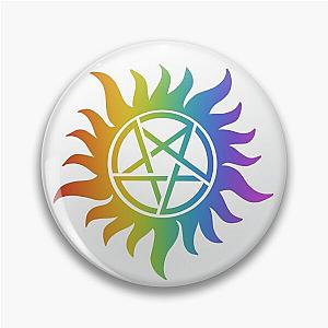 Rainbow Anti-Possession Symbol Pin