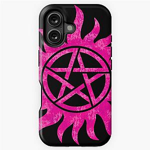 Pink Anti-Possession Symbol (Black) iPhone Tough Case