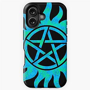 Blue Anti-Possession Symbol (Black) iPhone Tough Case