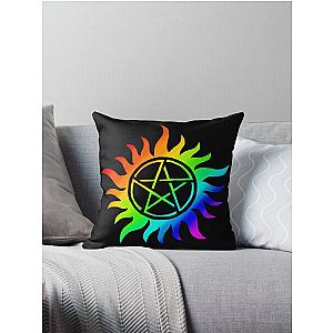 Supernatural Rainbow Anti-Possession Sigil (Part 2) Throw Pillow