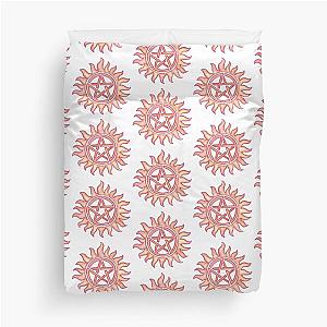 Supernatural Anti Possession Symbol RedOrange Duvet Cover