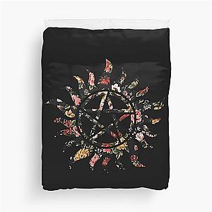 Floral Anti-Possession Symbol Duvet Cover