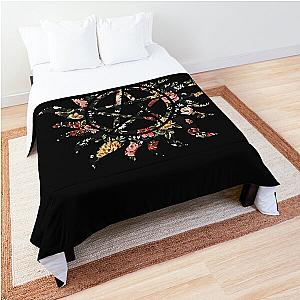 Floral Anti-Possession Symbol Comforter