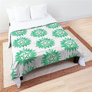 Green Supernatural Anti-Possession Symbol Comforter