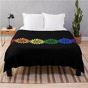 Supernatural Rainbow Anti Possession Symbol Throw Blanket