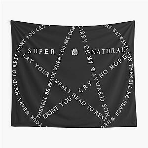 Carry On Anti Possession Symbol - Supernatural (White) Tapestry