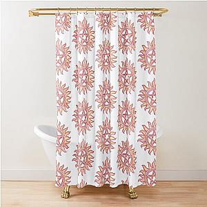 Supernatural Anti Possession Symbol RedOrange Shower Curtain