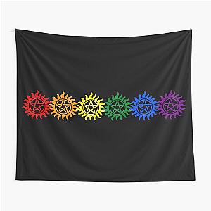 Supernatural Rainbow Anti Possession Symbol Tapestry