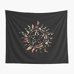 Floral Anti-Possession Symbol Tapestry