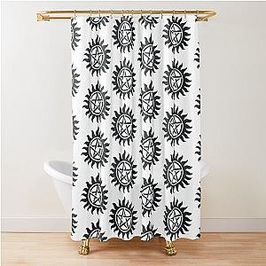 Supernatural Anti Possession Symbol Black Shower Curtain