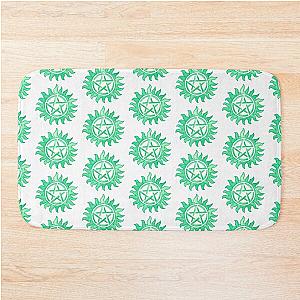 Green Supernatural Anti-Possession Symbol Bath Mat