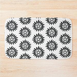 Supernatural Anti Possession Symbol Black Bath Mat