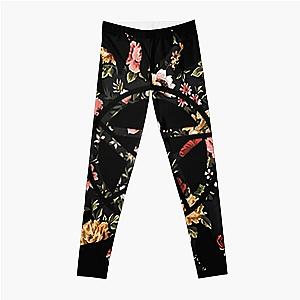 Floral Anti-Possession Symbol Leggings