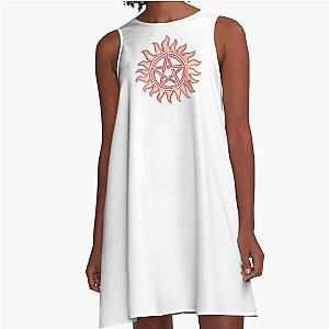 Supernatural Anti Possession Symbol RedOrange A-Line Dress