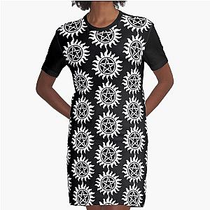 anti possession, supernatural tattoo  Graphic T-Shirt Dress