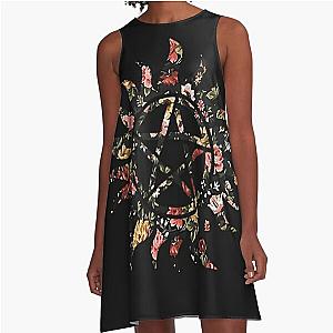 Floral Anti-Possession Symbol A-Line Dress