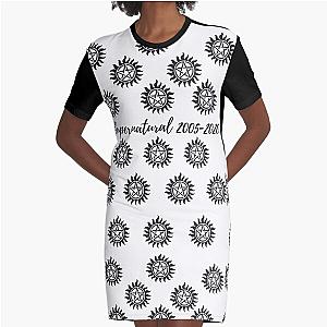 supernatural 2005-2020 possession tattoo pattern Graphic T-Shirt Dress