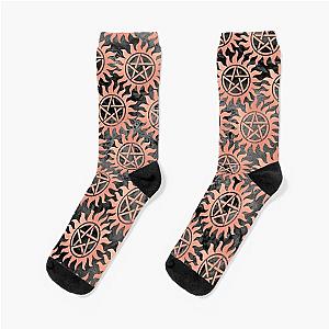 Supernatural - Rose Gold Anti Possession Symbol Socks