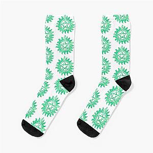 Green Supernatural Anti-Possession Symbol Socks