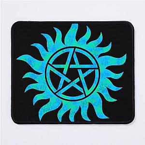 Blue Anti-Possession Symbol (Black) Mouse Pad