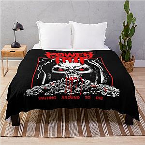 Power Trip Waiting Around To Die Classic Retro Logo Cheap Tee Logo Love Gift  Throw Blanket