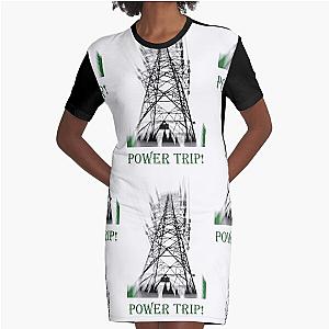 Trippy Power Trip Transmisson Tower Graphic T-Shirt Dress