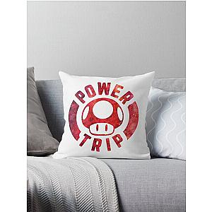 Power Trip - Mushroom Pun Throw Pillow