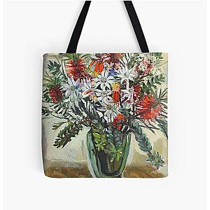 Bottlebrush and Flannel Flowers 1951 - Margaret Preston Paintings - Australian Art All Over Print Tote Bag RB1207