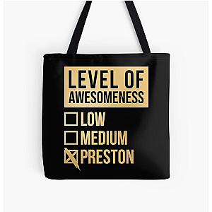 Level Of Preston in Gold All Over Print Tote Bag RB1207